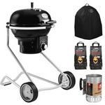 RÖSLE Kugelgrill No. 1 AIR F50 + Abdeckhaube + Anzündkamin + 6 kg Kokoskohle