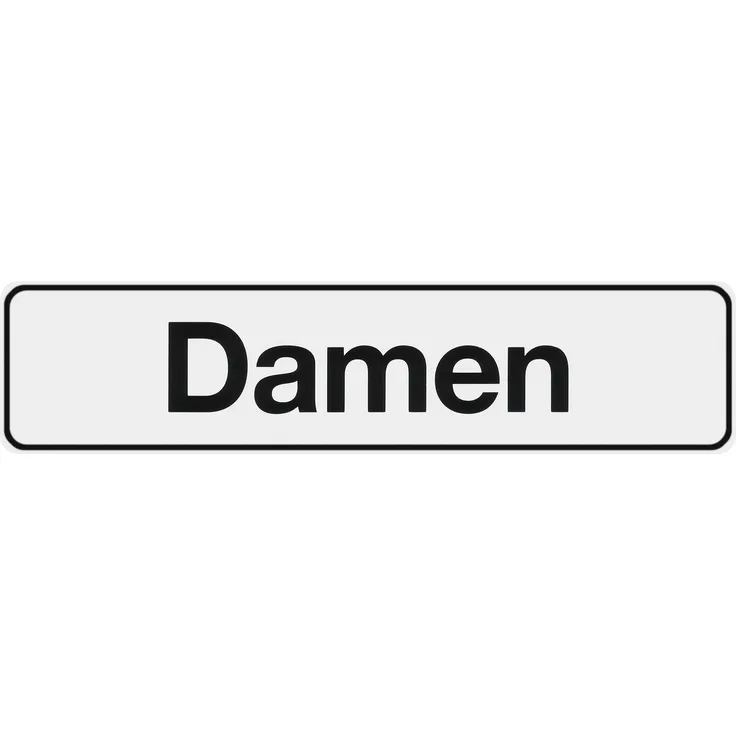 Metafranc Klebeschild ''Damen'' - 200 x 48 mm - Beschilderung - Infoschild - Türschild - Gewerbekennzeichnung - Gr&stückskennzeichnung - Orientierung - 504100