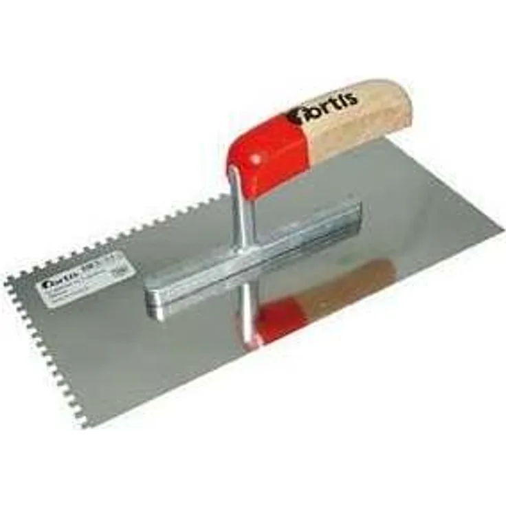 Fortis Glättekelle,280 x 130 mm, zweiseitig, Zahnung: 10 x 10 mm