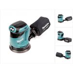 Makita DBO 180 Z 18V Li-ion Akku Exzenterschleifer Solo + Makita Schleifpapier 125 mm Körnung 80 Klett 10er Pack (P-43555)