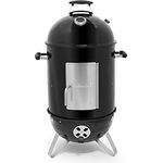 Barbecook Holzkohlegrill Räucherofen Smoker für kalt und heiß räuchern mit Temperatur-Sonde und regulierbarer Luft-Zufuhr, schwarz, 39 x 39 x 99 cm