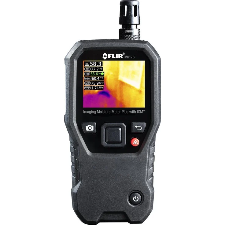 FLIR Feuchtigkeitsmessgerät mit integriertem Wärmebilddetektor für Temperatur- und relative Feuchtigkeitsmessungen, 1 Stück, MR176 – Bild 1