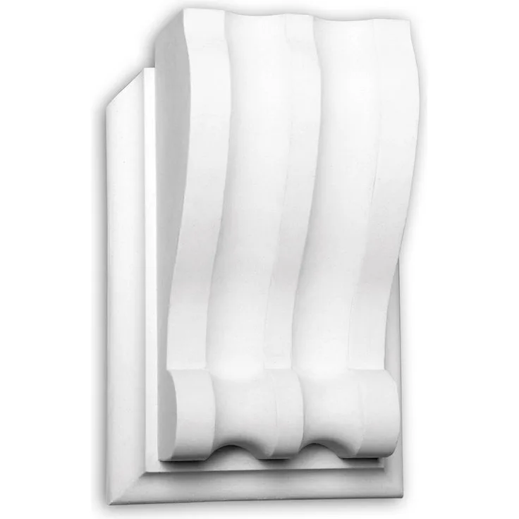 Profhome Decor - Modillon 408301 Fassadenstuck Zierelement Fassadenelement Zeitloses Klassisches Design weiß