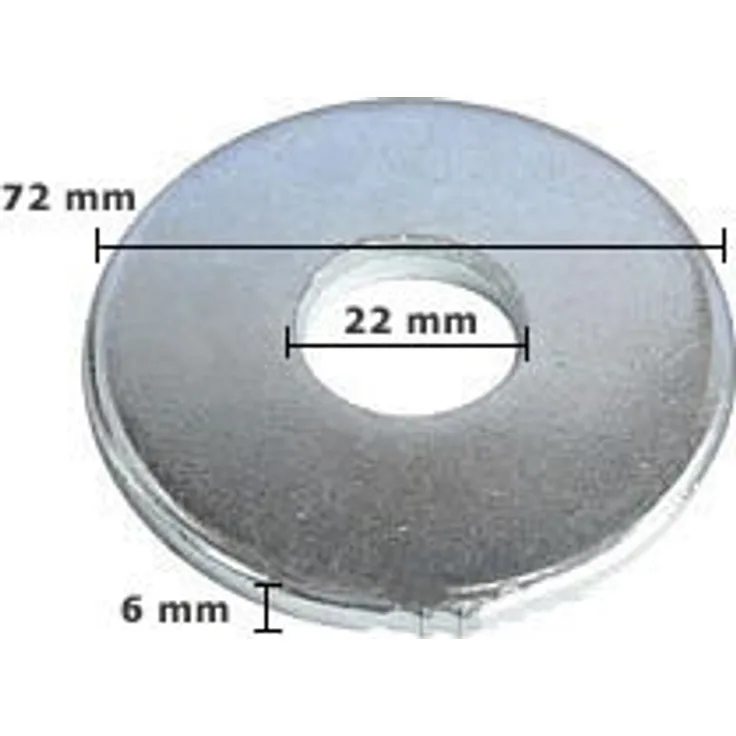 Reyher Scheibe DIN 440/ISO 7094 Form R R 22 x 72 x 6 Stahl 100 HV galvanisch verzinkt