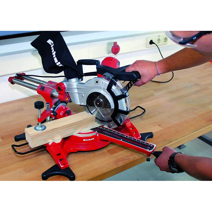 Einhell Zug-Kapp-Gehrungssäge TC-SM 2131 Dual (4300835) 1800 W Sägeblatt 210 mm Schnittbreite 310 mm – Bild 11