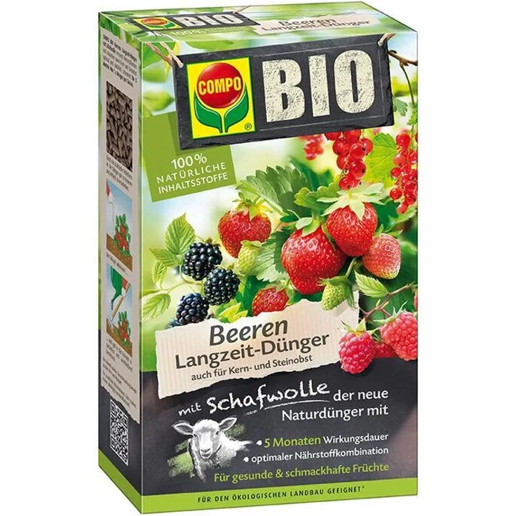 Compo BIO Beeren Langzeit-Dünger mit Schafwolle 750 g