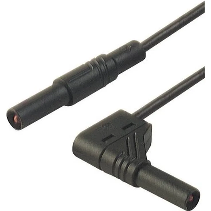 SKS Hirschmann MLS WG 200-2,5sw Sicherheits-Messleitung (Lamellenstecker 4mm - Lamellenstecker 4 mm) 2.00m Schwarz