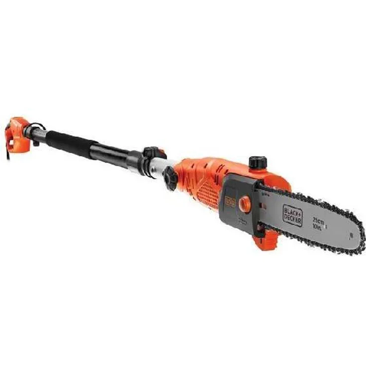 Black & Decker PS 7525 Elektro-Kettensäge, 800 Watt Leistung, 25 cm Schwertlänge, Kettenbremse