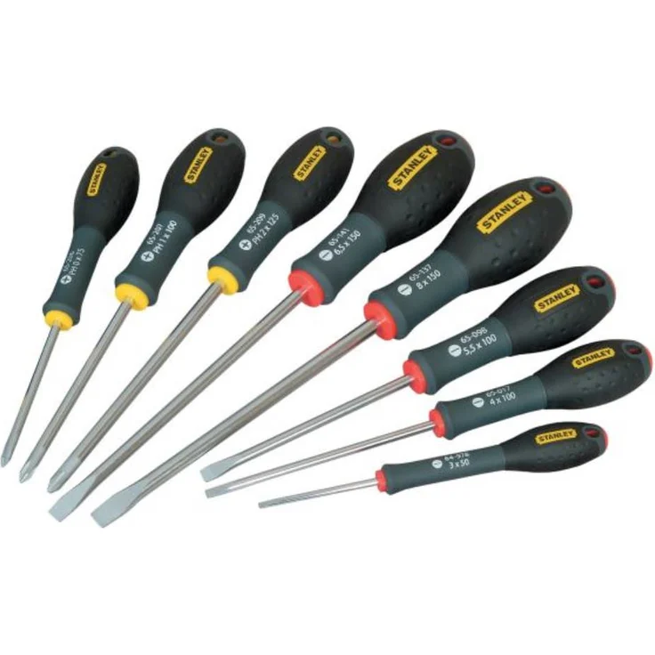 Stanley FatMax Schraubendreher-Set Schlitz-Phillips (SL3.5-5.5-4-6.5-8,PH0-1-2, Chrom-Vanadium, ergonomisch) 0-65-437 – Bild 1