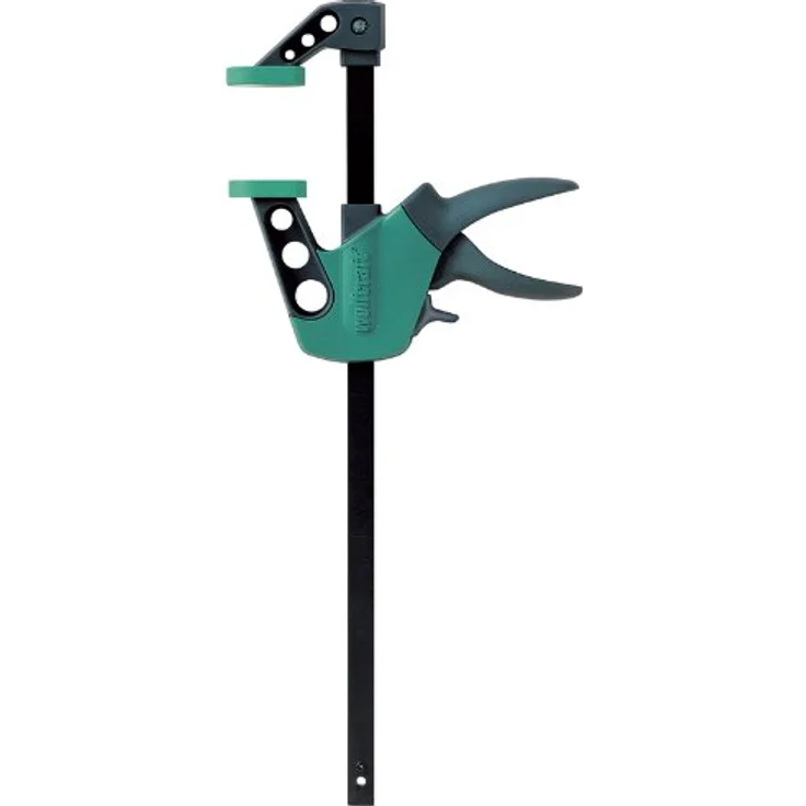 wolfcraft Einhandzwinge Easy 75-150 mm 3020000 | Einfaches Spannen und Lösen der Zwinge mit nur einer Hand - ideal für den Heimwerker | Spannkraft von starken 90 kg – Bild 1