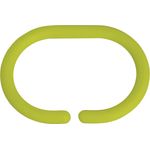 MSV Duschvorhangringe 12 Stück Grün Kunststoff Passend für alle gängigen Duschvorhangstangen