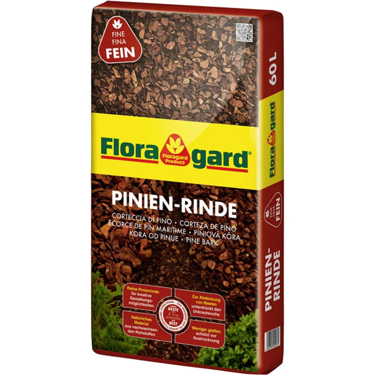 Floragard Pinienrinde, 60 l, braun, torffrei