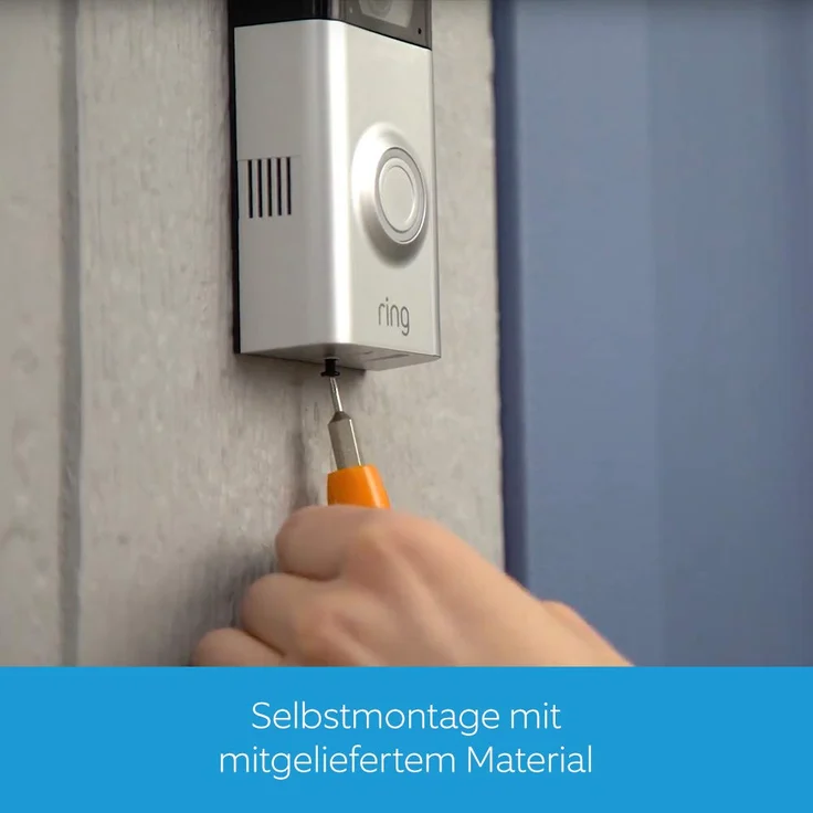 Ring Video Doorbell 2 Video Türklingel 2 1080p HD-Video, Gegensprechfunktion, Bewegungsmelder, WLAN, Satin Nickel – Bild 3