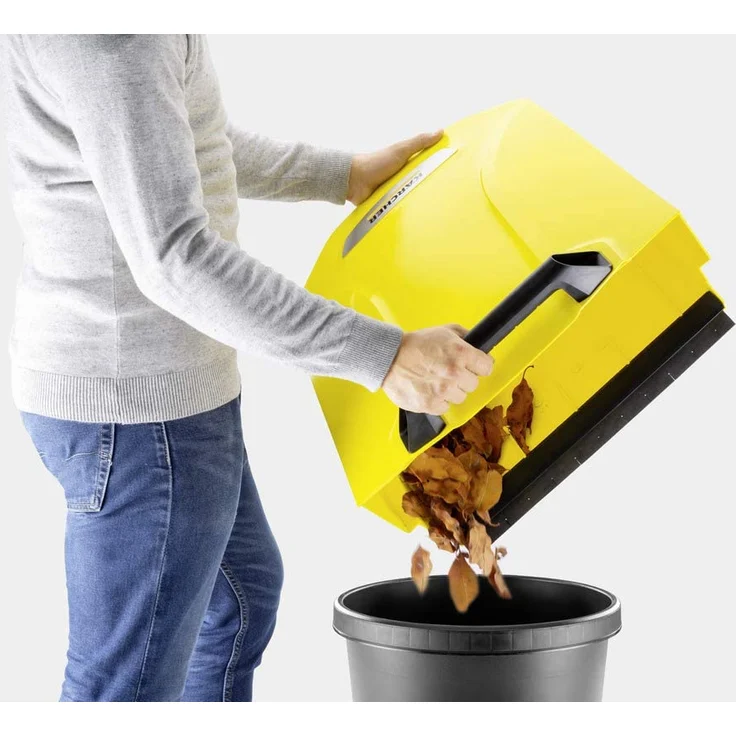 Kärcher 1.766-420.0 S 6 Kehrmaschine Max. Flächenleistung 2500 m²-h, 1 Seitenbesen, 38 l, Arbeitsbreite 670 mm, ergonomisch Schubbügel, selbststehender Kehrbehälter, schwarz-gelb Handkehrmaschine – Bild 5