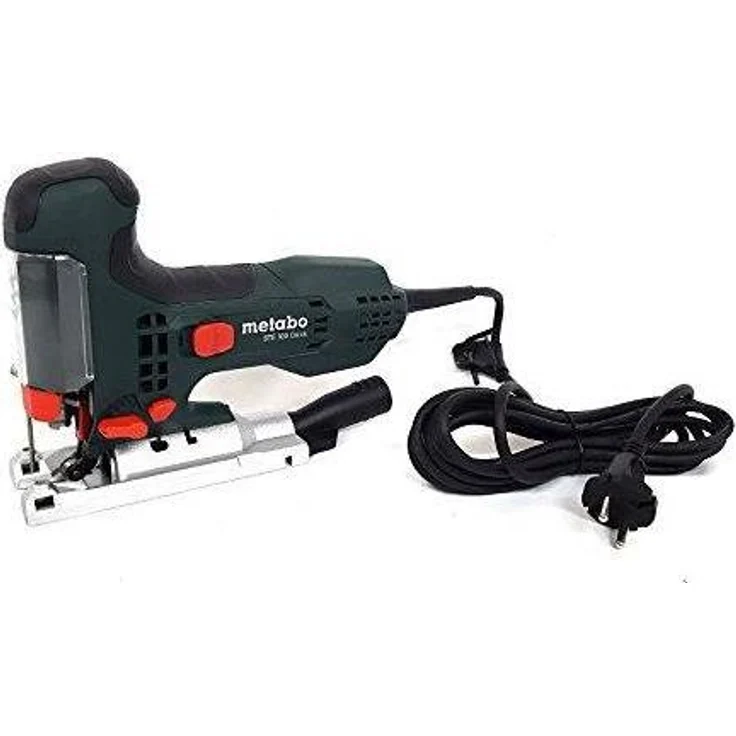 Metabo Stichsäge STE 100 Quick (710 W Nennleistung mit Absaugstutzen, Schutzglas, Sechskantschlüssel) 601100000, Mehrfarbig – Bild 2