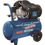 Scheppach Druckluft Kompressor HC52DC | 2200W Leistung | 50L Kessel | 8bar Druck | Ansaugleistung 412L/min | Druckminderer, ölgeschmiert, Doppelzylinder