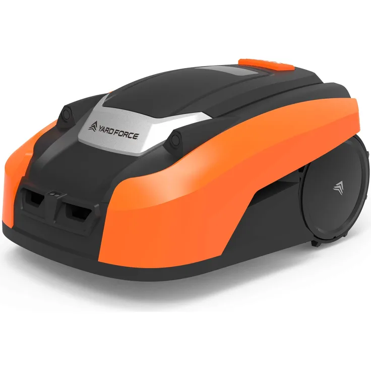 YARD FORCE Mähroboter X50i bis zu 500 qm-Selbstfahrender Rasenmäher Roboter mit WLAN-Verbindung, App-Steuerung, iRadar Ultraschallsensor, Kantenschneide-Funktion und bürstenloser Motor, schwarz-orange