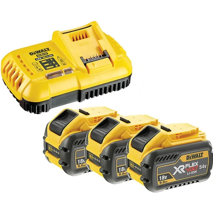 DeWALT Starter-Set 3 x Akku 54V -162 Wh - DCB118X3-QW