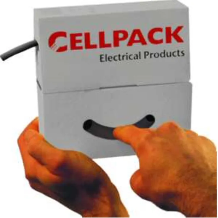 Cellpack Schrumpfschlauch SB 19.1-9.5 sw in Abrollbox 7m Schrumpfschlauch 4010311036267