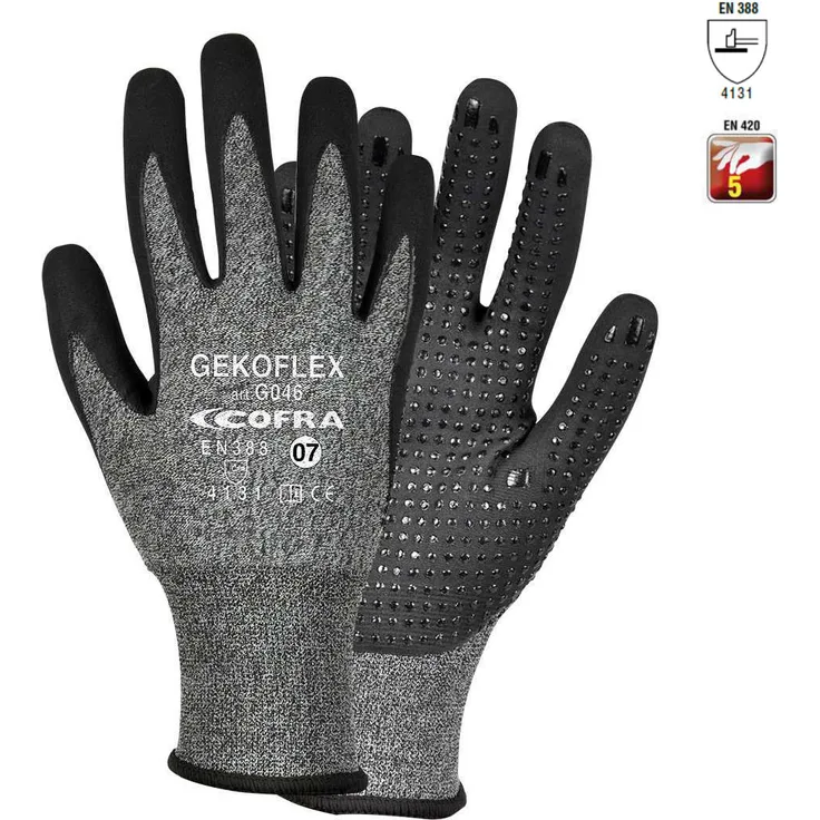Arbeitshandschuhe aus Nitril und PU m. Noppen 9 L