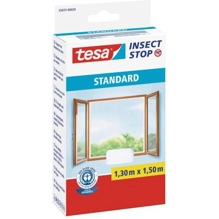 tesa Fliegengitter Standard Klettband 1,3x1,5m weiß – Bild 1