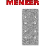 50 MENZER Klett-Schleifbögen f. Schwingschleifer, 186 x 93 mm - 8-Loch - K100 - Halbedelkorund