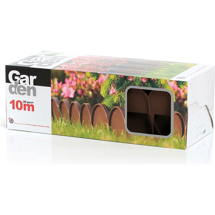 Gartenpalisade 10m BRAUN Beetumrandung Beeteinfassung Rasenkante Beetabgrenzung
