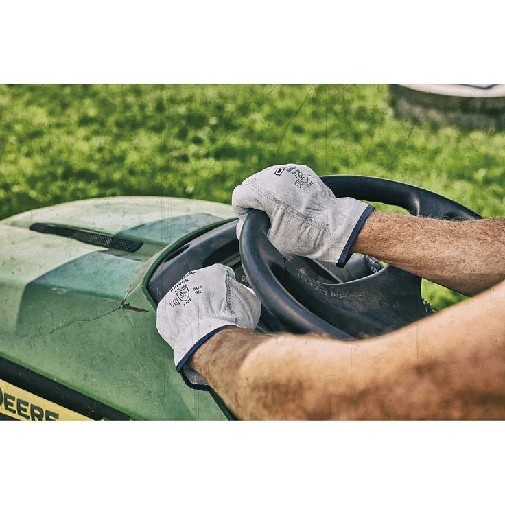 Arbeitshandschuh DRIVER Größe 10 XL weiß Baustellenhandschuh-Gartenhandschuh aus Rinder-Leder 1 Paar - Preisvergleich – Bild 2