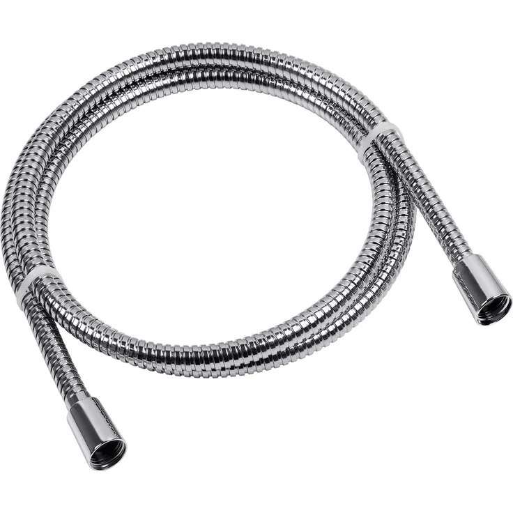 Cornat Brauseschlauch - 200 cm Länge - Metall verchromt - Extrem Belastbar - Verdrehsicher - 1-2 Zoll Anschluss - Duschschlauch Made in Germany - Ersatzschlauch für Dusche & Badewanne - TECB3363