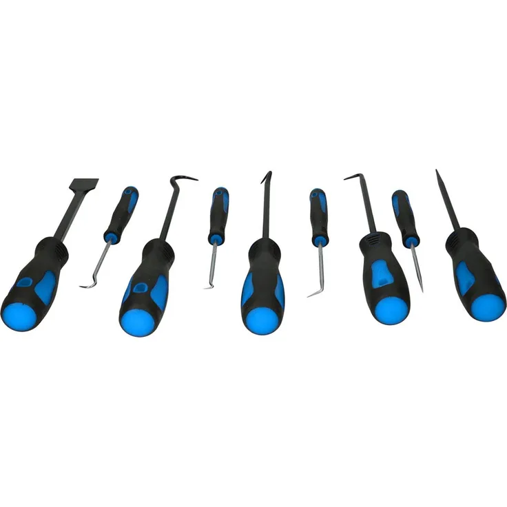 Brilliant Tools BT542010, 9-TLG. Schaber-Haken-Werkzeug-Satz, mit Stabilem Blauen Transportkoffer