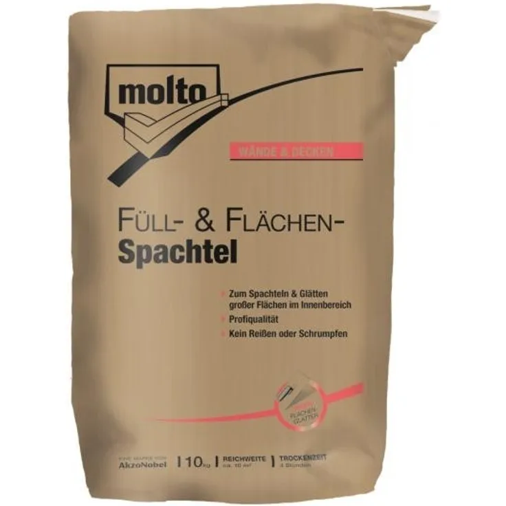 Molto Füll- und Flächenspachtel 10kg Spachtelpulver Spachteln und Glätten