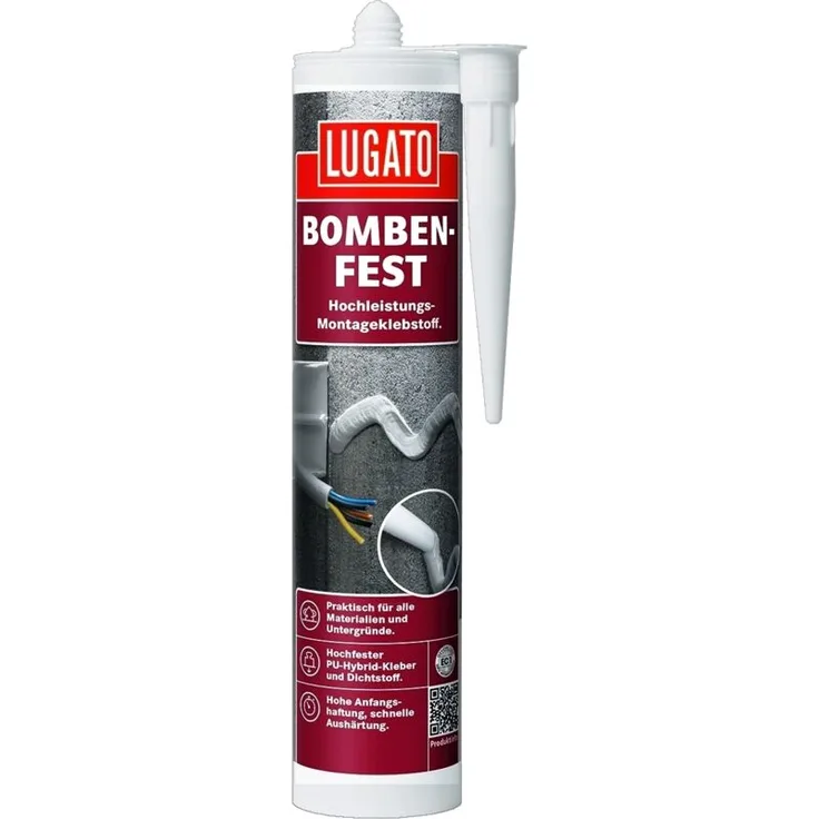 480g Lugato Bombenfest PU-Kleber weiß
