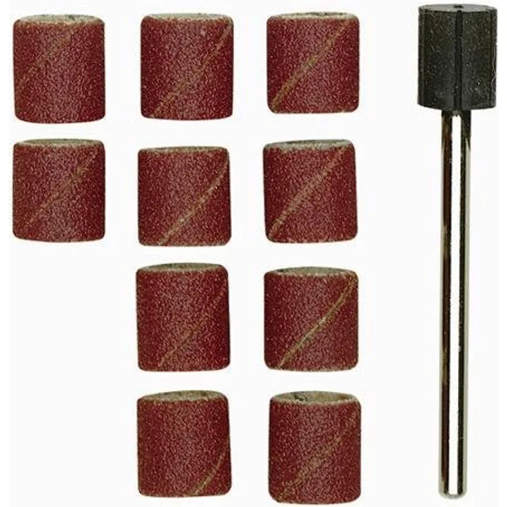 Proxxon 28980 Schleifzylinder 10mm mit 10 Schleifb, rostrot-schwarz