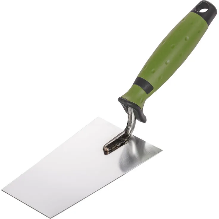 Colorus Profi Berner Putzerkelle 140 mm | Maurerkelle Edelstahl, rostfrei | Stukkateurkelle mit 2K Griff | Putzkelle Trapezkelle Putzerkelle |