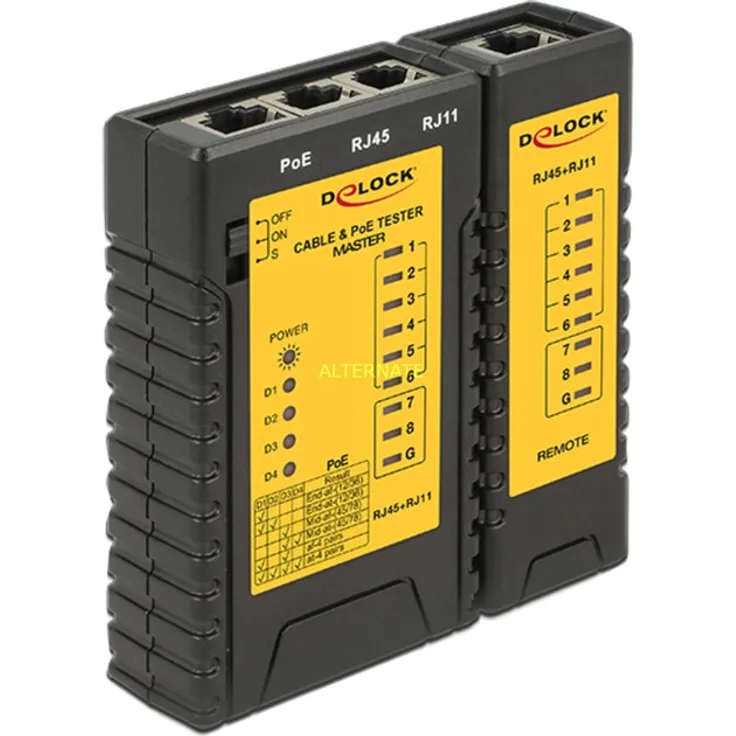 DELOCK Netzwerk Tester RJ45 - RJ12 - Poe