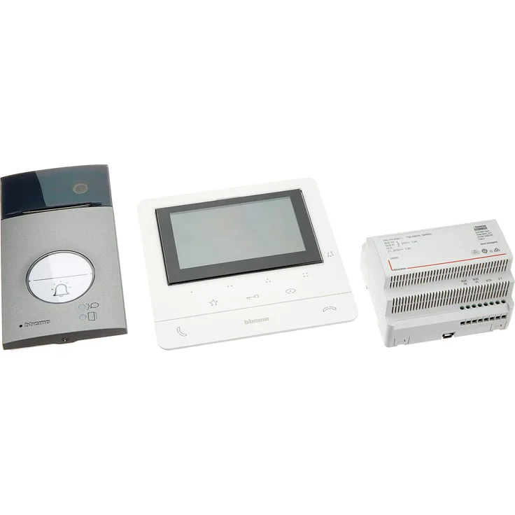 Legrand, Video-Türsprechanlage Set 2-Draht, Flex ONE: Classe 100 V16E mit 5 Farb LCD-Display, Türstation Linea 3000, 105 Weitwinkel Kamera, LED beleuchtung, 364922 Familienhaus, IP54, IK10, 364922
