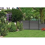 T & J WPC-Steckzaunsystem Skär anthrazit anthrazit 1796 x 20 x 148 mm