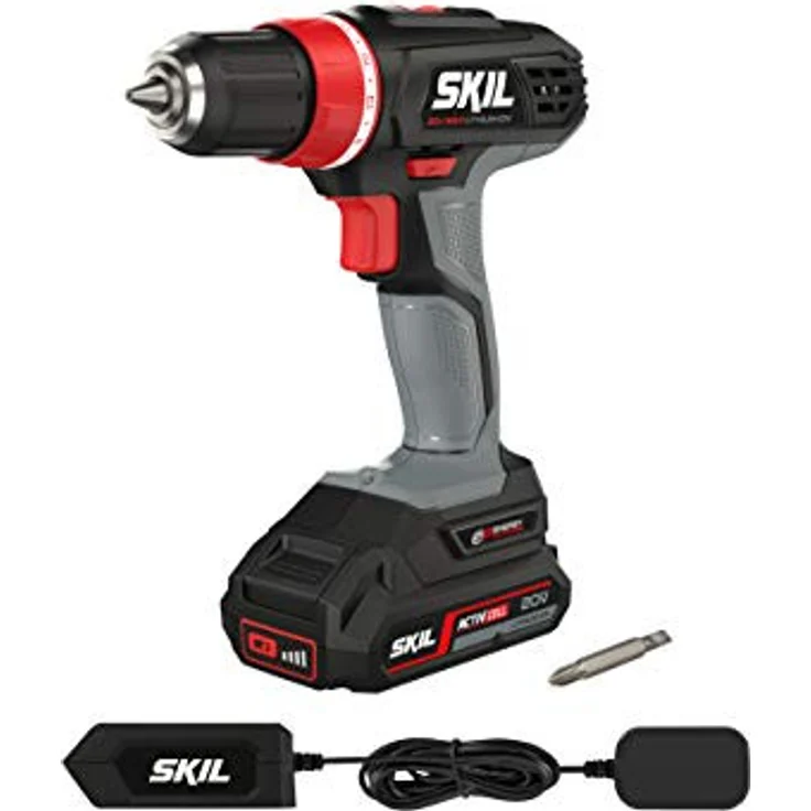 Skil F0152842AA Bohrschrauber 2842AA Bohrschrauer mit Akku + Ladegerät Grau 18 V