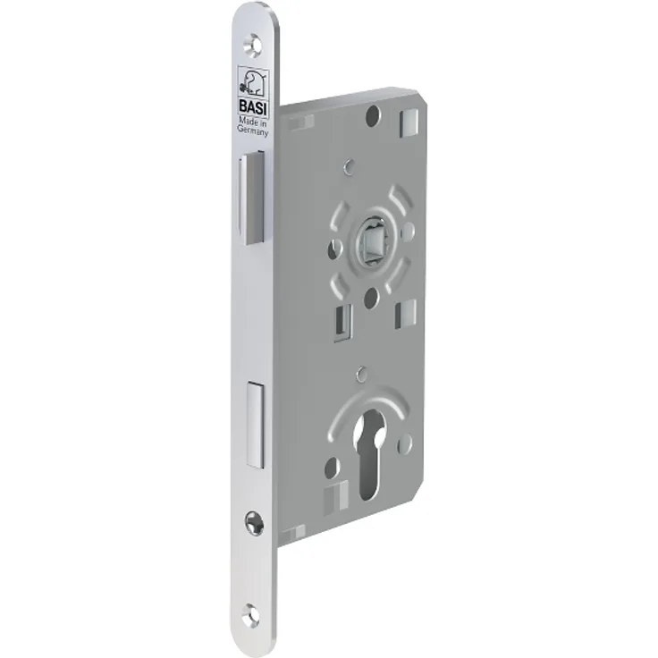 BASI - Einsteck-Zimmertürschloss - ES 925 - Lochung: PZW - Stulp abgerundet - DIN Links - 9250-5522