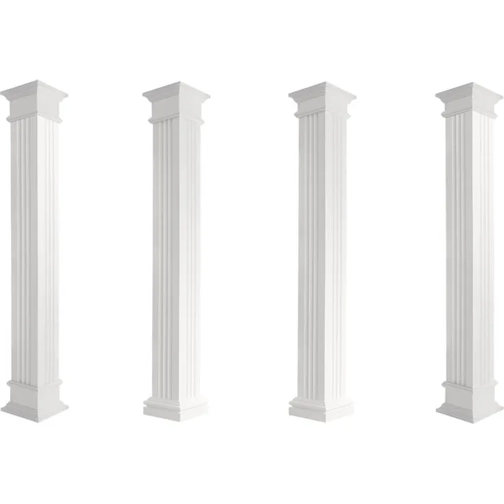 Prestige Decor - Säulen Fassade teils kanneliert Set Auswahl versch. Größen LC:Komplettset 2, Small - ø 255 mm