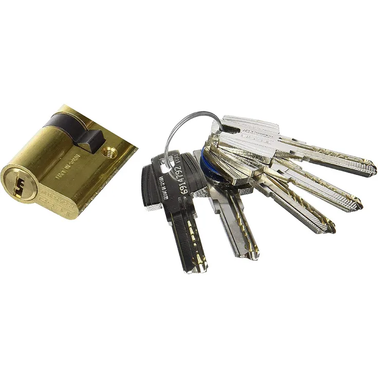 tesa T60 – Zylinder 5 Schlüssel 2030-40 x 10 messingfarben