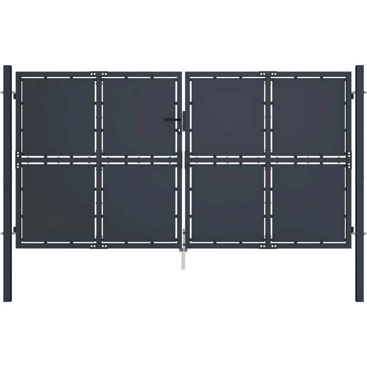 vidaXL Gartentor Stahl 300×200 cm anthrazit – Bild 1