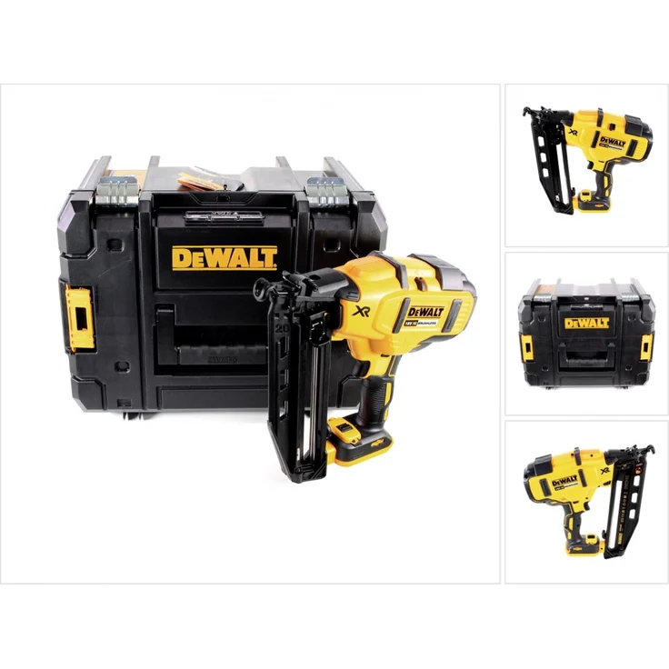 DeWalt XR Akku-Nagler (18 Volt, Nagellänge 32-63 mm, Magazinkapazität 110 Nägel, Kontaktauslösung, Einzelschuß- und Serienschußeinstellung, inkl. TSTAK Box, ohne Akku und Ladegerät) DCN660NT – Bild 2