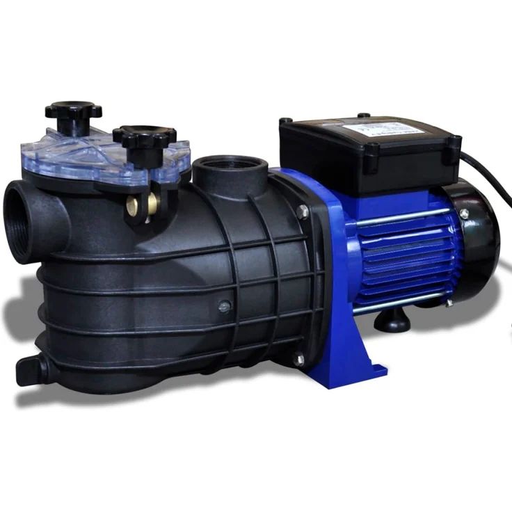 vidaXL Schwimmbadpumpe Umwälzpumpe Poolpumpe Pumpe elektronik blau 500W – Bild 1