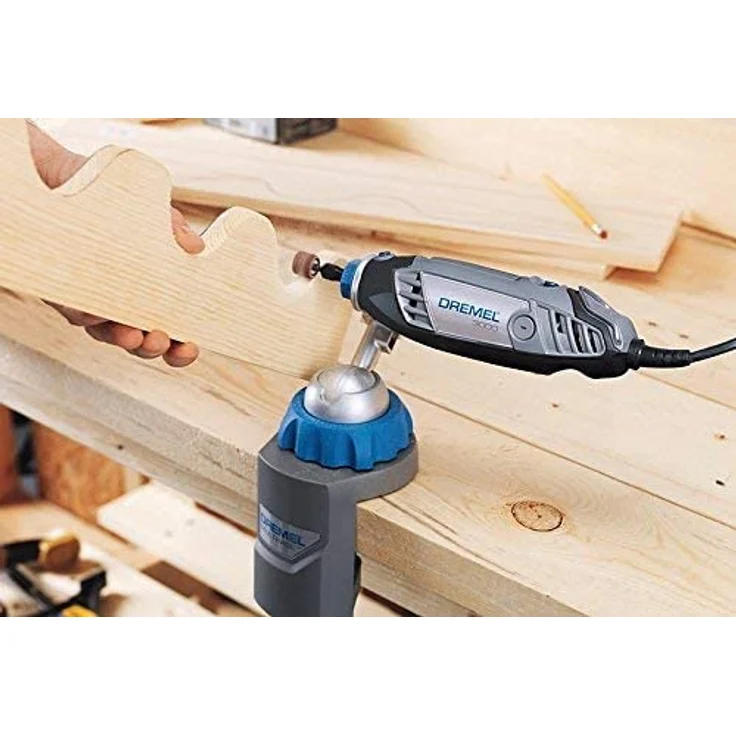 Dremel 3000 Multifunktionswerkzeug, 130W, Set mit 5 Zubehören, Variable Drehzal 10.000-33.000 U-min zum Schneiden, Schleifen, Gravieren, Polieren, Schärfen, Reinigen, Schnitzen – Bild 2