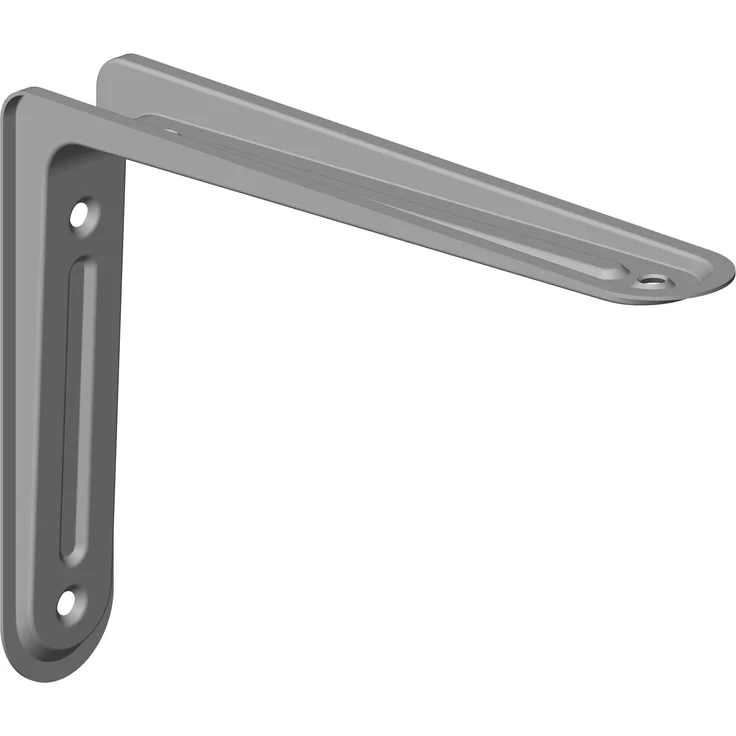 Element System 18133-00154 Regalkonsole Arena-Regalträger - 5 Größen - 3 Farben - 2 Stück-weißaluminium - 155 x 220 mm, 155x220 mm – Bild 1