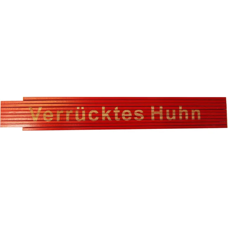 Zollstock Verrücktes Huhn'' ''2 m, rot''''