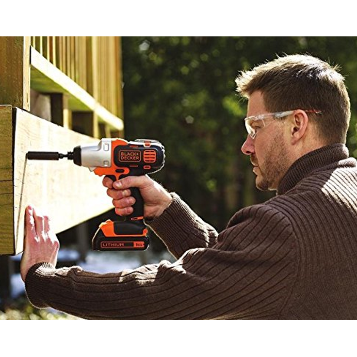 Black+Decker Akku-Multifunktionsgerät MT218KB 18V Akkubohrer mit 2 Akkus Geeignet zum Bohren, Sägen und Schleifen dank verschiedener Aufsätze Inklusive Koffer Werkzeug mit Koffer – Bild 5