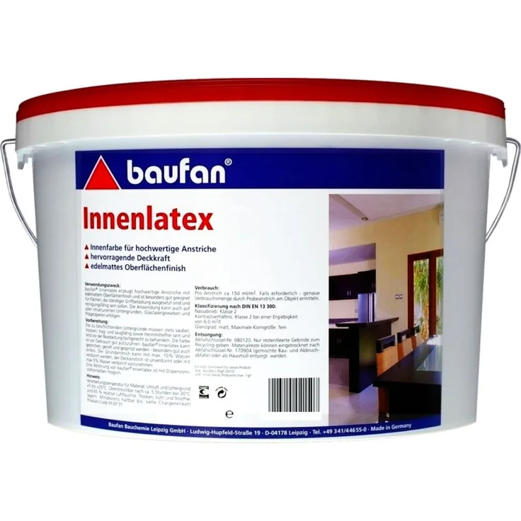 2,5L BAUFAN Innenlatex weiß