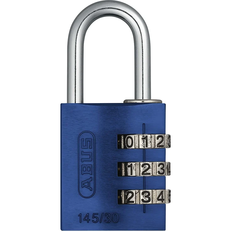 ABUS Aluminium-Zahlenschloss 145-30, blau, 46614 – Bild 1